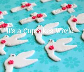 12 Doves and Cross toppers